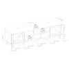 Rustic Barndoor Open-Storage TV Stand For TVs Up To 80" - Rustic Oak - Image 4