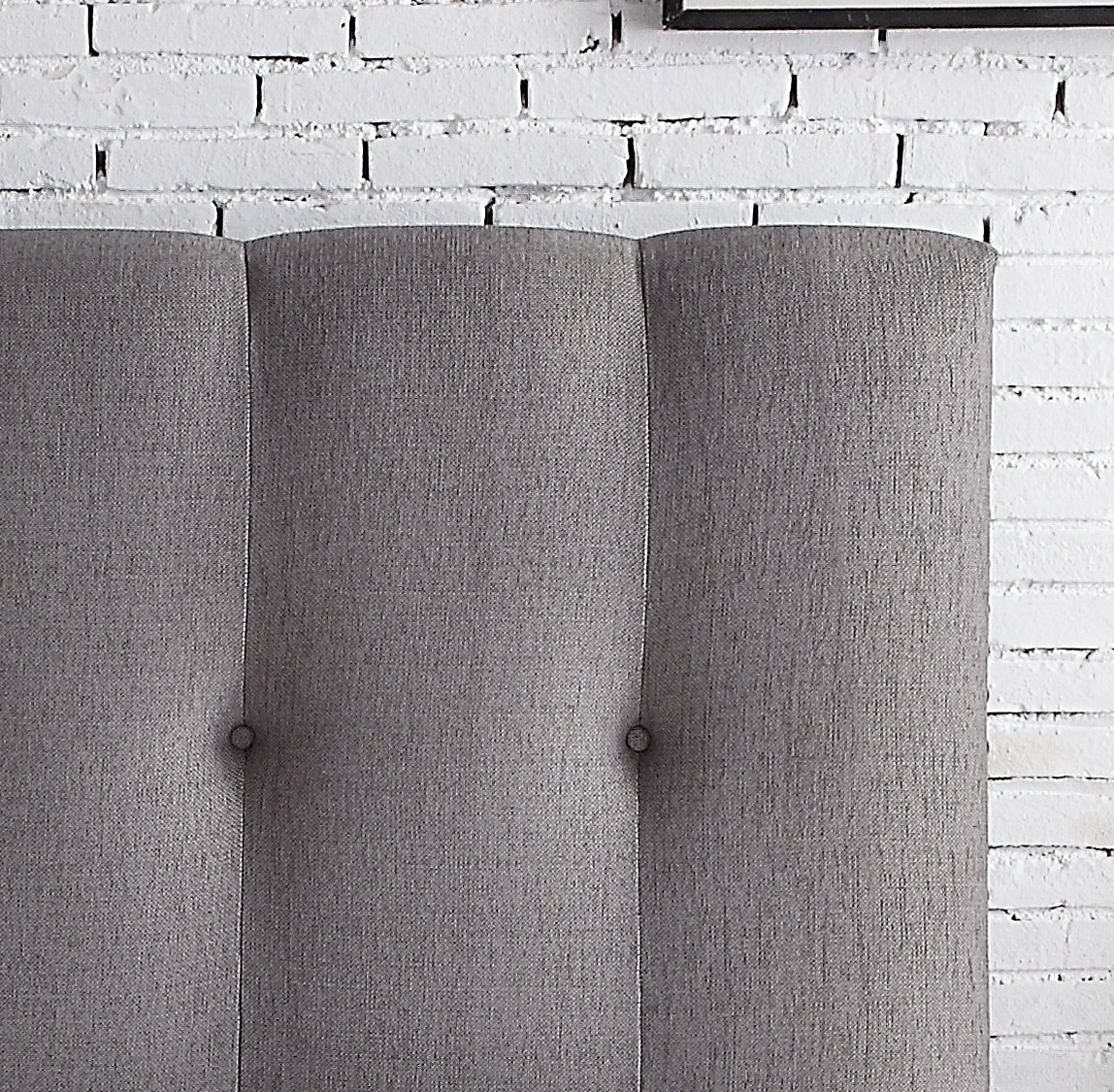 Queen Size Tufted Upholstered Headboard With Nailhead Trim - Gray - Image 4