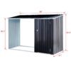 Firewood Storage Shed, Outdoor Firewood Rack, Outdoor Storage Shed With Log Holder, Firewood Shelter For Patio, Anthracite Galvanized Steel - Black - Image 10