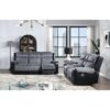 Alicia - Console Reclining Loveseat - Gray Black - Image 8