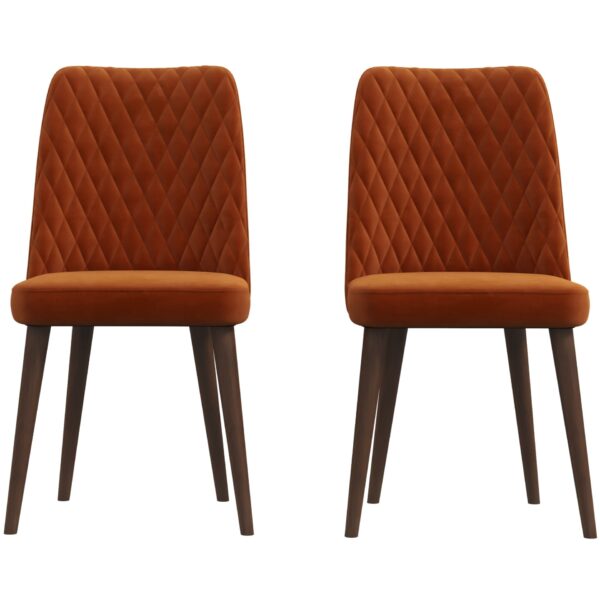Katie - Mid-Century Modern Dining Chair (Set of 2) - Orange