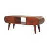 Circular TV Unit - Chestnut - Image 2