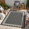 Sunshine - 2'7" X 7'3" Indoor, Outdoor Area Rug, Polypropylene - Anthracite - Image 4