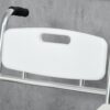Homcom - Shower Commode Wheelchair, Padded Seat, 330 Lbs - White - Image 8