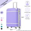 Hardshell Luggage With Tsa Lock, 28" Expandable Lightweight Suitcase With Spinner Wheels, Single Vintage Luggage - Purple - Image 3