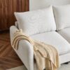 3 Piece L Shaped Modular Free Combination Sectional Sofa Couch With Ottoman - White - Image 3