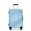 3 Piece Luggage Sets Lightweight Suitcase With Two Hooks, Spinner Wheels, (20/24/28) - Aqua Blue - Image 8