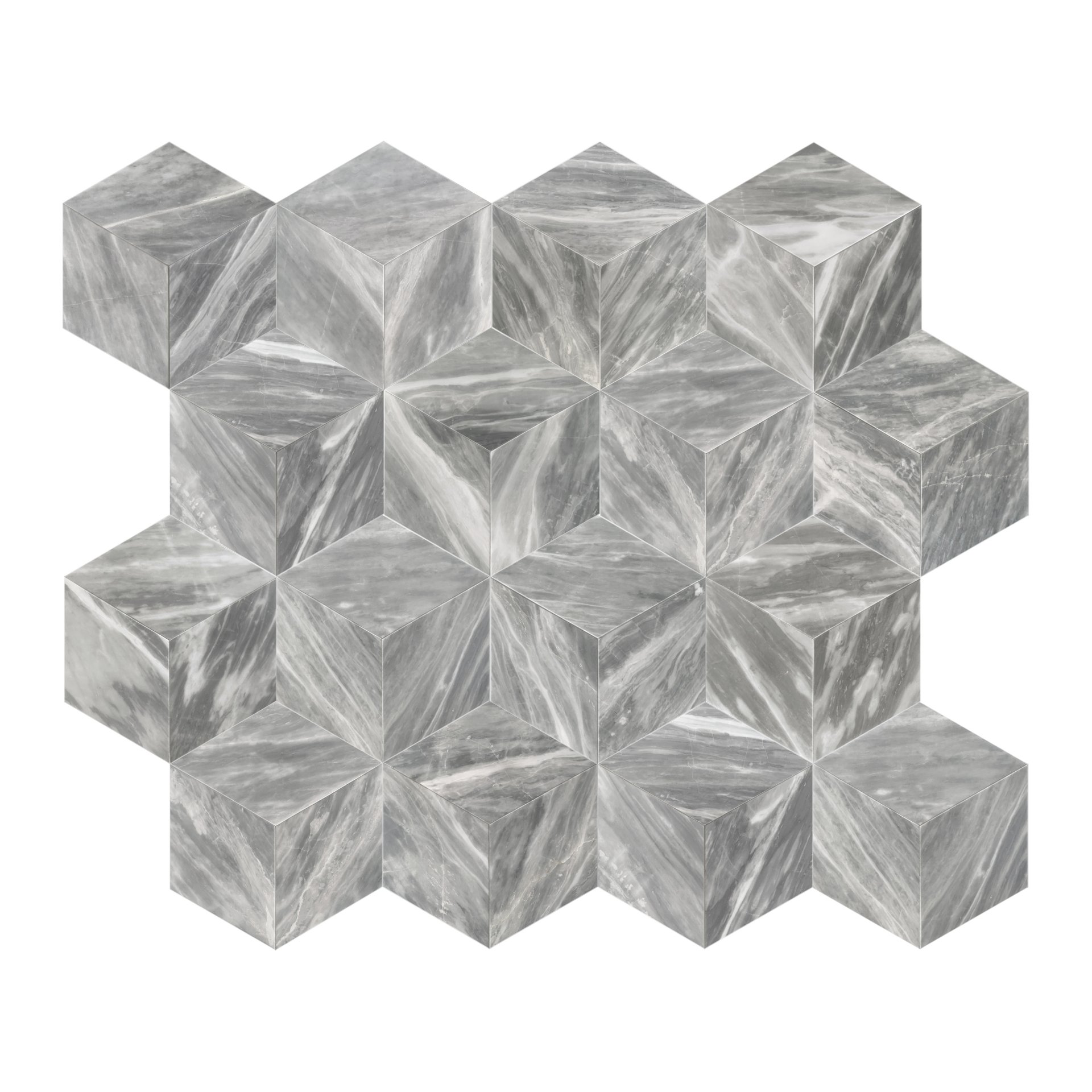 Hexagon Carrara Marble Tile For Wall And Floor Honed Stone (Set of 12) - Natural / Gray - Image 5