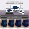 Queen Pull Out Sofa Bed, 3 In 1 Convertible Sleeper Sofa, Multi Functional Velvet Loveseat Bed - Blue - Image 10