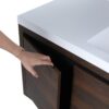 Floating 48" Bathroom Vanity With Resin Sink And Soft Close Doors California Plywood - California Walnut - Image 13