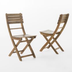 Outdoor Folding Dining Chair (Set of 2) - Natural