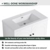 Modern Bathroom Vanity With Resin Sink & Soft Close Cabinet Doors, Durable - White - Image 8