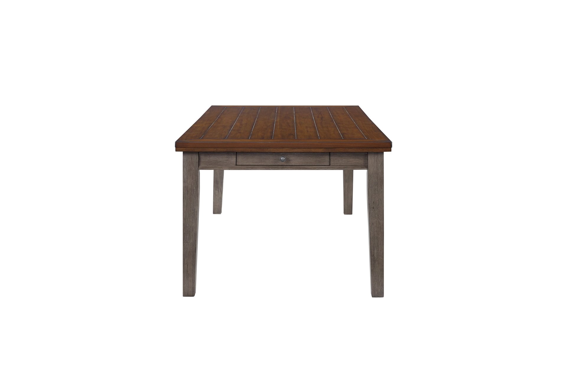 Casual Two Tone 6 Drawer Dining Table - Gray - Image 3