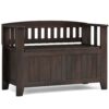 Acadian - Small Entryway Storage Bench - Brunette Brown - Image 13