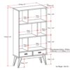 Draper - Mid Century Wide Bookcase And Storage Unit - White - Image 6