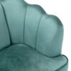 Modern Glam 3 Seater Sofa Velvet With Iron Legs - Turquoise - Image 11