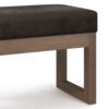 Milltown - Footstool Small Ottoman Bench - Distressed Brown - Image 3