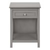 Accent End Table, 2 Tier, Storage Drawer, Transitional - Gray - Image 2