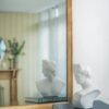 Wood Floor Mirror, Full Body Mirror Dressing Make Up Mirror For Bathroom Bedroom Living Room - Gold - Image 8