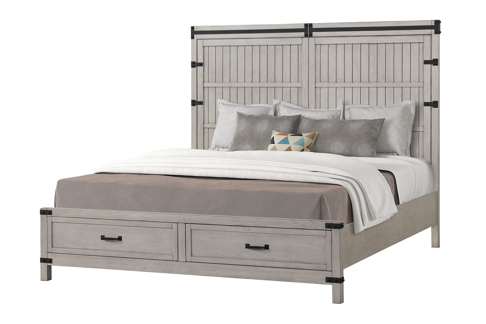 Alexandria - Queen Storage Bed - Mountain Mist - Image 4