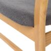 Dining Chair (Set of 2), Mid Century Dining Chairs With Cushioned Seats And Wood Frame - Dark Gray / Natural Oak - Image 12