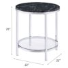 Virlana - Faux Marble Top End Table - Black / Chrome - Image 6