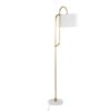 Leslie - Glam / Art Deco Floor Lamp - Gold / White - Image 4