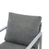 Aluminum Lounge Chair With Sleek Rope Accents, Comfortable Cushions, For Modern Indoor Outdoor Spaces - Gray / Silver / White - Image 11