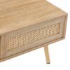 41.34" Rattan Coffee Table, Sliding Door For Storage, Solid Wood Legs, Modern Table For Living Room - Natural - Image 11