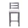 Outdoor Armless Aluminum Barstools With Cushion (Set of 2) - Pewter - Image 4