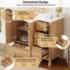 36" Bathroom Vanity, 2 Soft Close Doors, 4 Soft Close Drawers, Adjustable Shelf, Storage Cabinet - Acacia Wood - Image 6