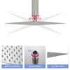 Modern 10" Square Rainfall Shower Head & Stainless Steel Wall Or Ceiling Mount Luxury Spa Shower Panel - Brushed Nickel - Image 8