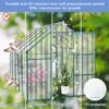 6X10Ft Polycarbonate Greenhouse Raised Base And Anchor Aluminum Heavy Duty Walk-In Greenhouses For Outdoor Backyard In All Season - Green - Image 6