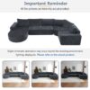 Oversized Modular Sofa Cloud Sectional Sofa Set Upholstered Couches U - Shaped Sofa With Deep Seat For Living Room - Gray - Image 9