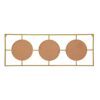3 Mirror Piece Wall Mirror InRectangular Frame, Home Wall Decor For Bedroom Living Room - Gold - Image 8