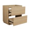 Modern Freestanding Bathroom Vanity Cabinet With Double Drawer - Oak - Image 10