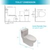 Modern Ceramic 1 Piece Toilet With Single Flush And Soft Closing Seat - White - Image 3