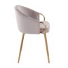 Claire - Contemporary / Glam Chair (Set of 2) - Gold / Silver - Image 3