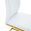 Luxury Simple Arch Chair (Set of 2) High Resilience Dining Chair With Arched Metal Legs Material - White / Black - Image 7