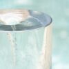 Heavy Cement Round Ribbed Outdoor Water Fountain With Light - Black White - Image 5