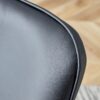 Modern Minimalist Dining Chairs With Curved Backrest And Seat Cushions Electroplated Metal Legs (Set of 4) - Black - Image 7