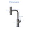 Modern 360° Pull Down Kitchen Faucet With 4 Spray Modes, Stainless Steel - Gunmetal Black - Image 3