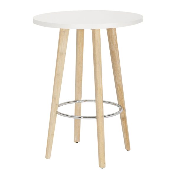 Ahoy - Counter Table - White Washed / Chrome