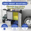 Sturdy Metal Tool Storage Cabinet With Wheels Durable Garage, Office & Home Organizer Steel - White - Image 8