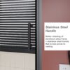 Sliding Shower Door For Bathtub - Matt Black - Image 6