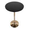 Pebble - Contemporary / Glam Adjustable Dining Or Bar Table - Gold / Black - Image 2