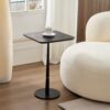 Modern Square Coffee Table And Computer Desk - Black / Gold - Image 4