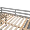 Full Loft Low Study Bed With Cabinet, Shelves And Rolling Portable Desk, Multiple Functions- Gray - Image 7