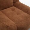 Modern Indoor Fluffy Bean Bag Chair With Memory Foam And Ottoman Super Soft Velvet - Brown - Image 17