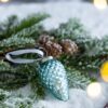 Tear Drop Ornament, Glass Decorative Hanging Christmas Tree Ornaments For Holiday Party Decorations (Set of 12) - Blue - Image 2